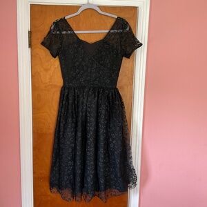 Magnolia Place Black Sparkle Swing Dress Tulle Swing Dress Sz S